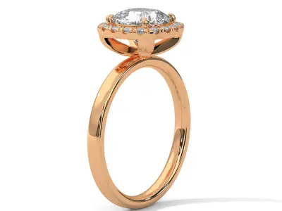 solitaire ring with detail images and 360 render videos 75 3D print model