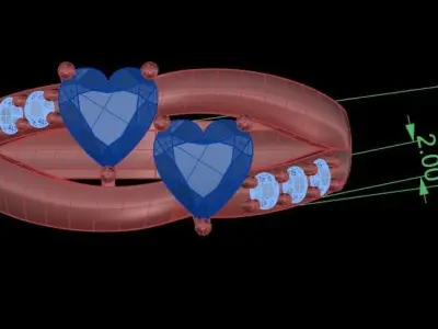 HEART RING 3D print model order