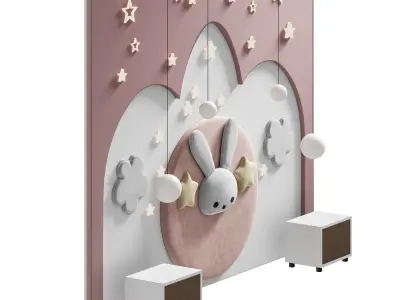 Kids wall panell 8 3D model