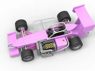 Supermodified front engine race car V2 Scale 1 to 25 3D print model
