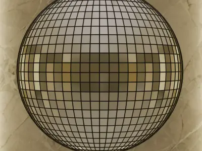 3D Disco Ball Model with Dynamic Reflections and Lighting Free low-poly 3D model