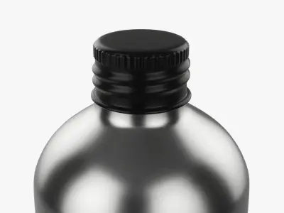 Bottle with cap metal medium 3D model