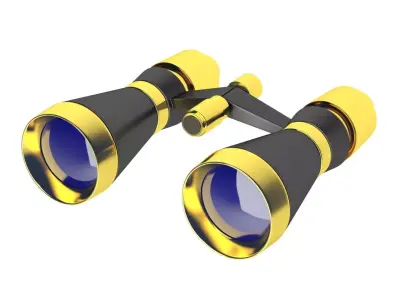 Gold mini binocular 3d model Free 3D model