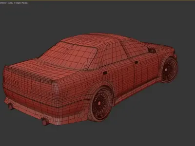 Toyota mark 2 Low-poly 3D model