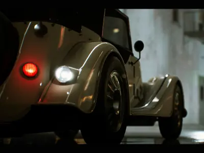 Classic Car 02 Driveable Functional Low-poly 3D model