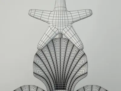 Seashell Tealight Candleholder 3D model