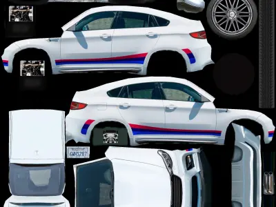 Generic SUV v3 Low-poly 3D model
