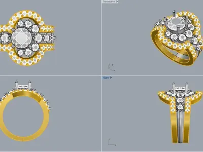 Ring Gold Jewelry 3D print model