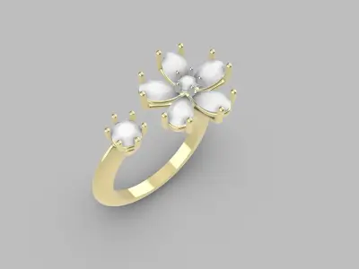 RING FLOWER 3D print model