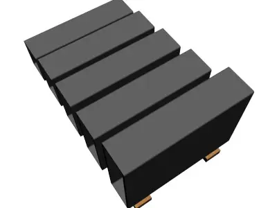 1 2in Wall x6in Rectangle Tube 3D model