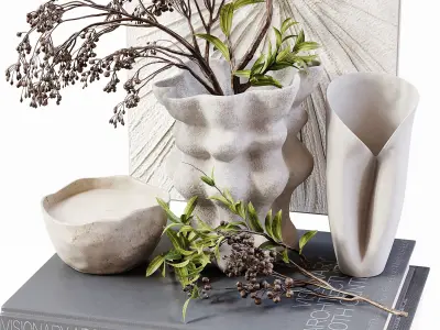 Decorative Set 211 Low-poly 3D model