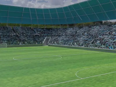 Soccer Stadium - Soccer Fans Low-poly 3D model buy
