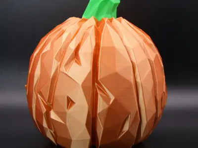 Pumpkin Skull - Low Poly 3D print model