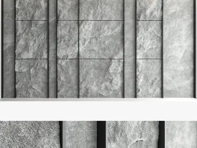 Decorative wall panel set 56 3D model