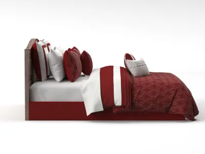 Bed With Pillow 3D model