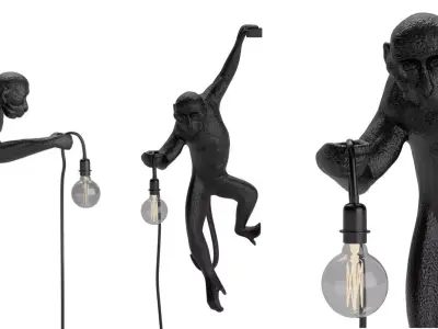 Monkey Wall Light 3D model