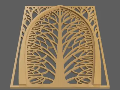 3d tree gate door 3d printer cnc 3D print model