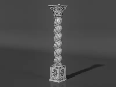 Antique Roman Column 3D model Free 3D model
