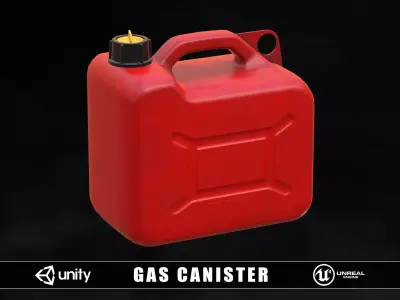 Gas Canister Low-poly 3D model