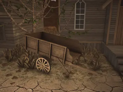 Western Wheels Low-poly 3D model