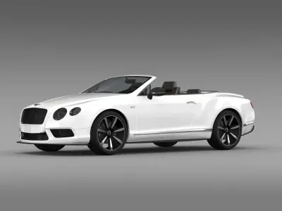 Bentley Continental GT V8 S Convertible 2014 3D model