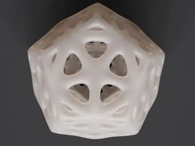 Dodecahedron Tessellated Frame 3D print model