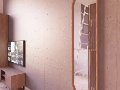 Boho apartment interior project 3D model