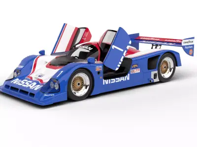 Nissan R90CK Le Mans Racing 1990 HQ 3d model 3D model