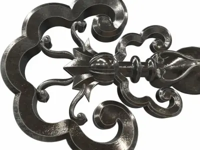 Skeleton ornamental key 3 3D model