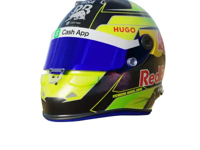 F1 Isack Hadjar Helmet 2025 3D model
