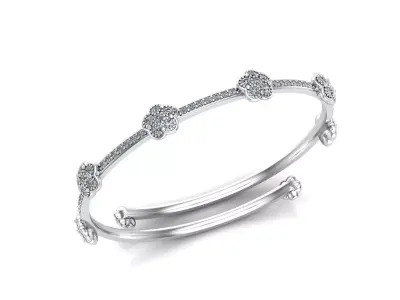 flower bracelet 3D print model