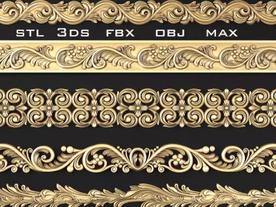 Cornice001 classic 3D model
