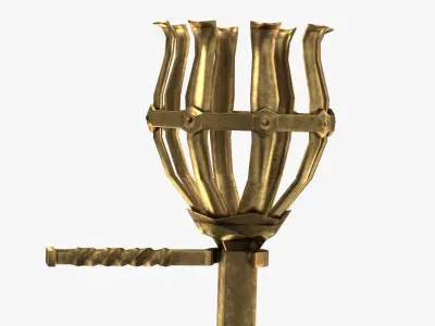Torch golden sword 3D model
