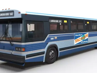 City Bus Low-poly 3D model