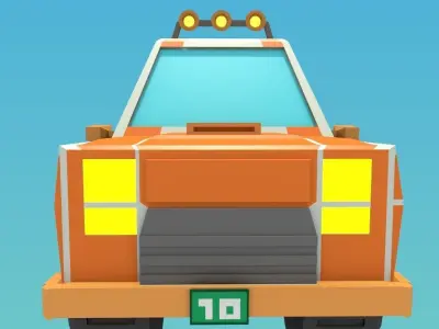 Roadtrip Van Low-poly 3D model