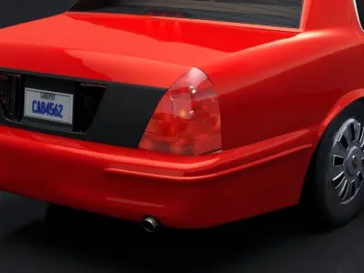 City Car C4D Rigged 3D model