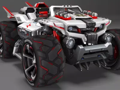 SuperCar S-Renault 3D Model 3D model