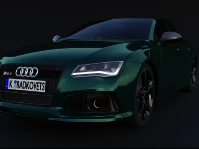 Audi RS 7 Low-poly 3D model