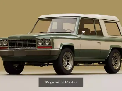 70s generic truck suv pack Vol  2 3D Model Collection