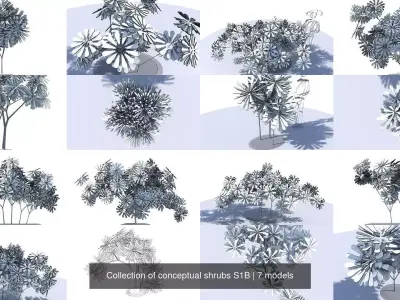 Collection of conceptual shrubs S1B