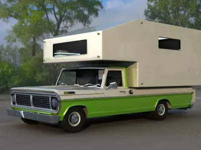 Surveillance Pickup Truck 3D model