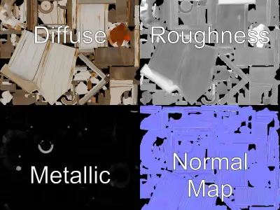 Rustic Birdhouse Model Pack Low-poly 3D model