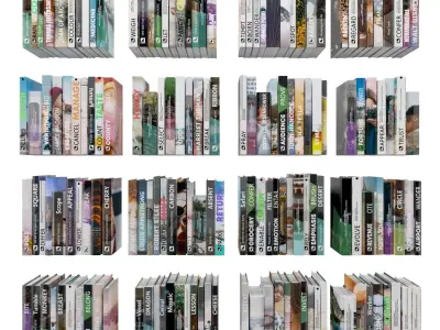 Books 150 pieces 1-8-1 3D model