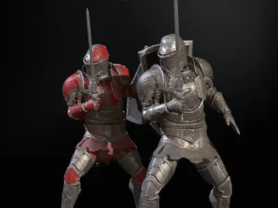 NPC Knight4 Low-poly 3D model