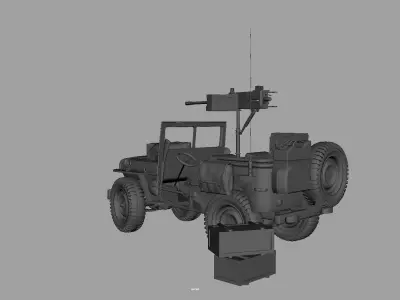Willys Army Jeep  3D model