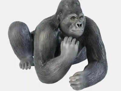 Figurine Gorilla 3 3D model