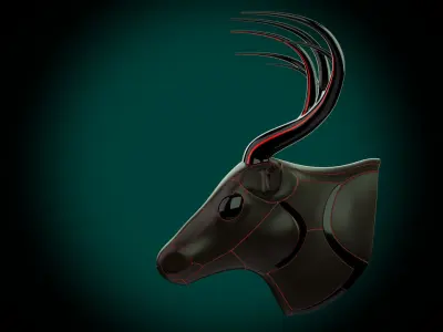Reindeer stylized 3D model