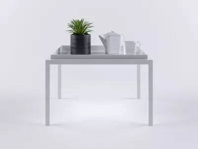 Table with decoration 3D model