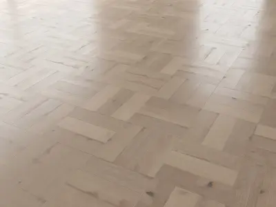 Parquet Oak Vergne Brushed set 3 3D model