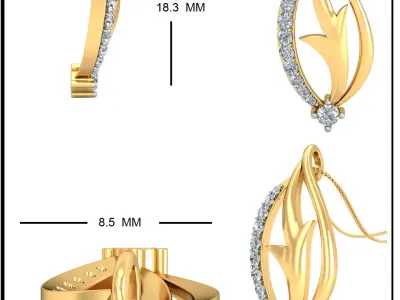Solitaire Women Pendant 3dm STL OBJ FBX Renders Details 3D print model 60